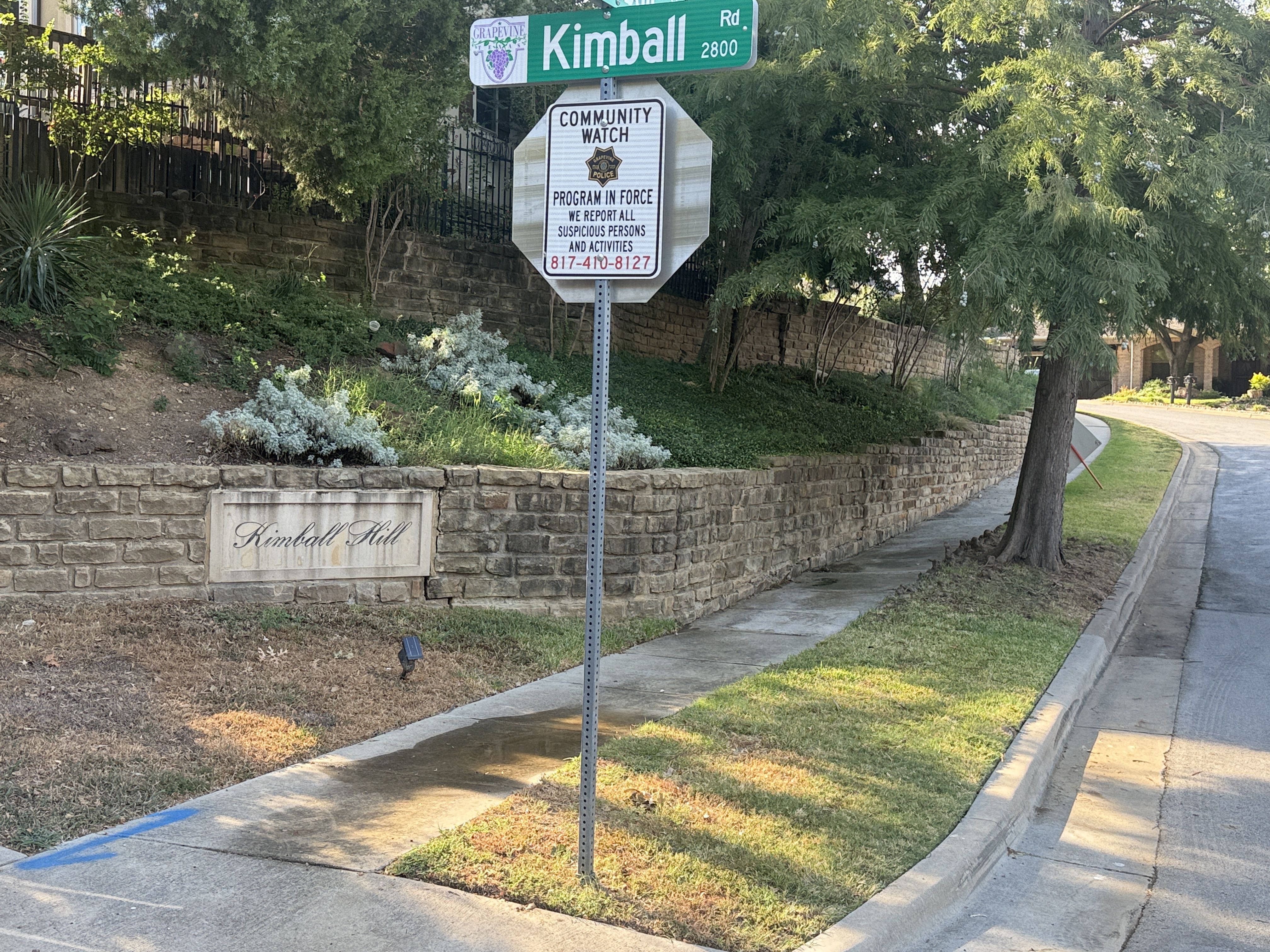 Kimball Hill entrance in Southlake, Texas